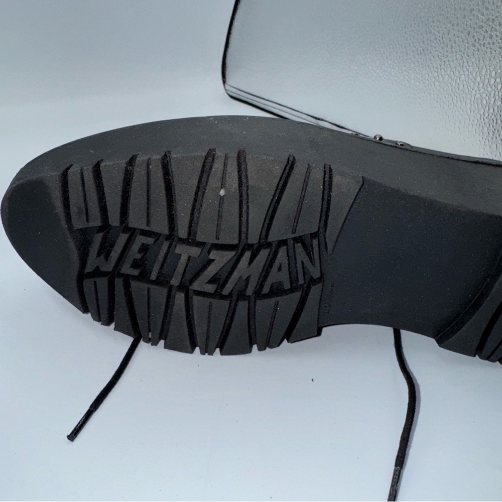 Stuart Weitzman Black Studded Platform Loafers - Picture 6 of 7